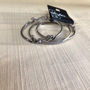Silver bangle 3 set